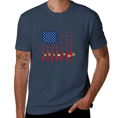 American Fishing Rod Flag Lunker Tee