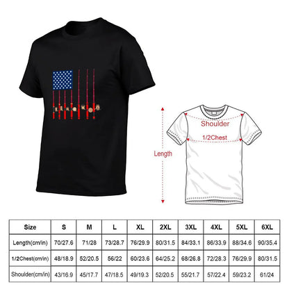 American Fishing Rod Flag Lunker Tee