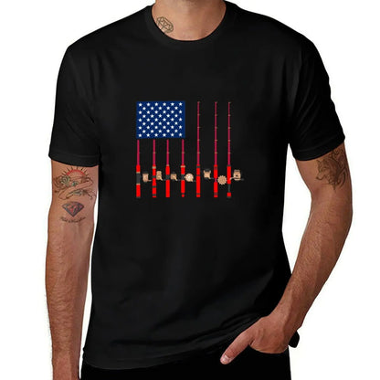 American Fishing Rod Flag Lunker Tee